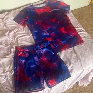 matching galaxy set, never worn, good condition